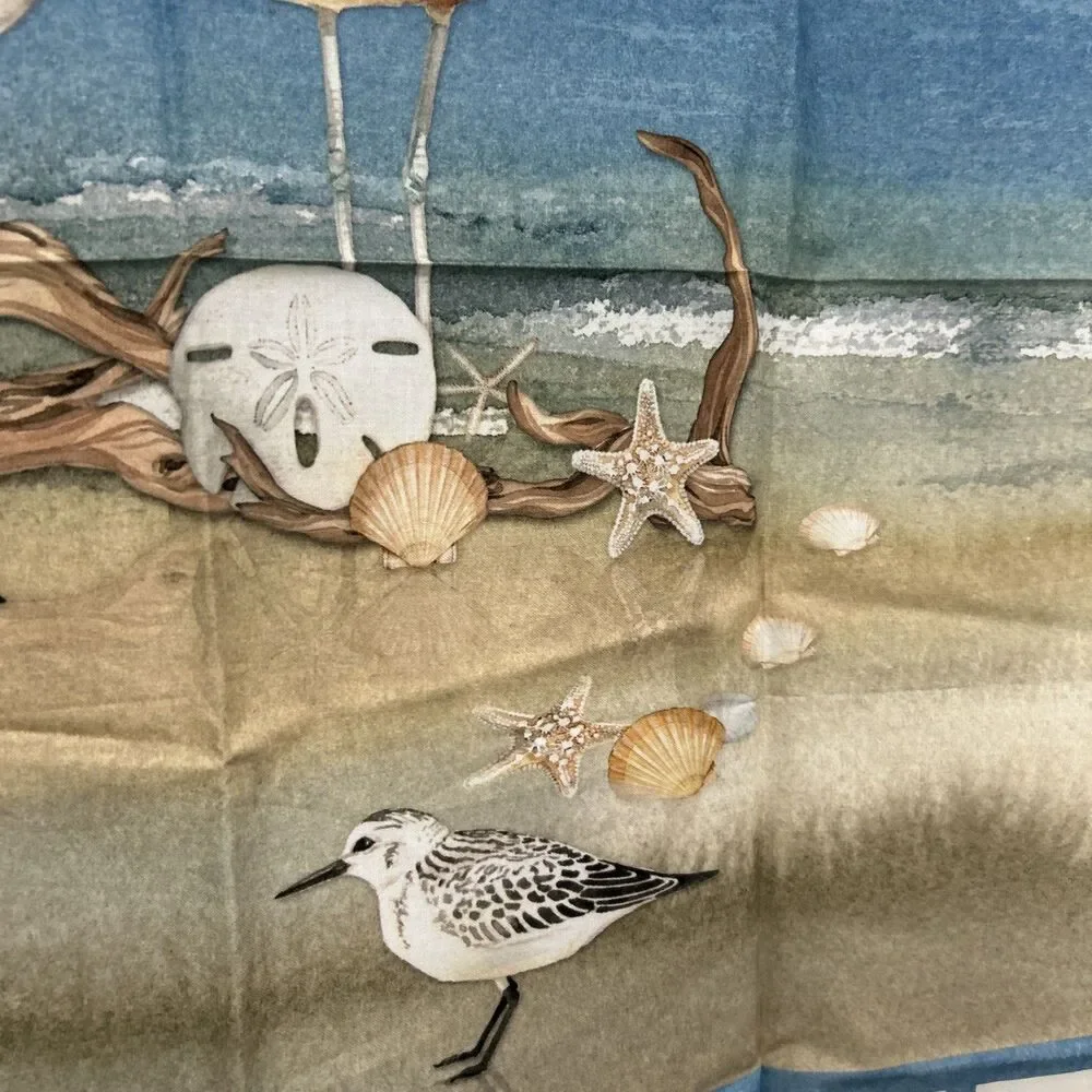 Shore Things Sea Birds Shells Lynnea Washburn Cotton Quilting Fabric Panel